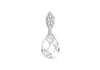 Sterling Silver Zirconia Facet Teardrop Pendant 