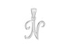SILVER RHOD DIA N INITIAL Pendant