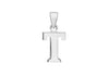 Sterling Silver 9.6mm x 20.4mm 'T' Initial Pendant