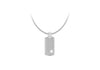 SILVER WHITE Zirconia  RET TAG Pendant