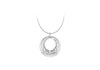 cSILVER HAMMERED DiscC PENDANT