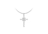 Sterling Silver Zirconia  Ornate Cross Pendant