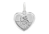 Sterling Silver St Christopher Heart Pendant