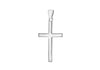 Sterling Silver Plain 17.5mm x 29.5mm Cross Pendant