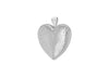 Sterling Silver 24mm Etched  Heart Locket