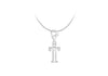 Sterling Silver Plain 'T' Lobster-lasp Initial Charm9