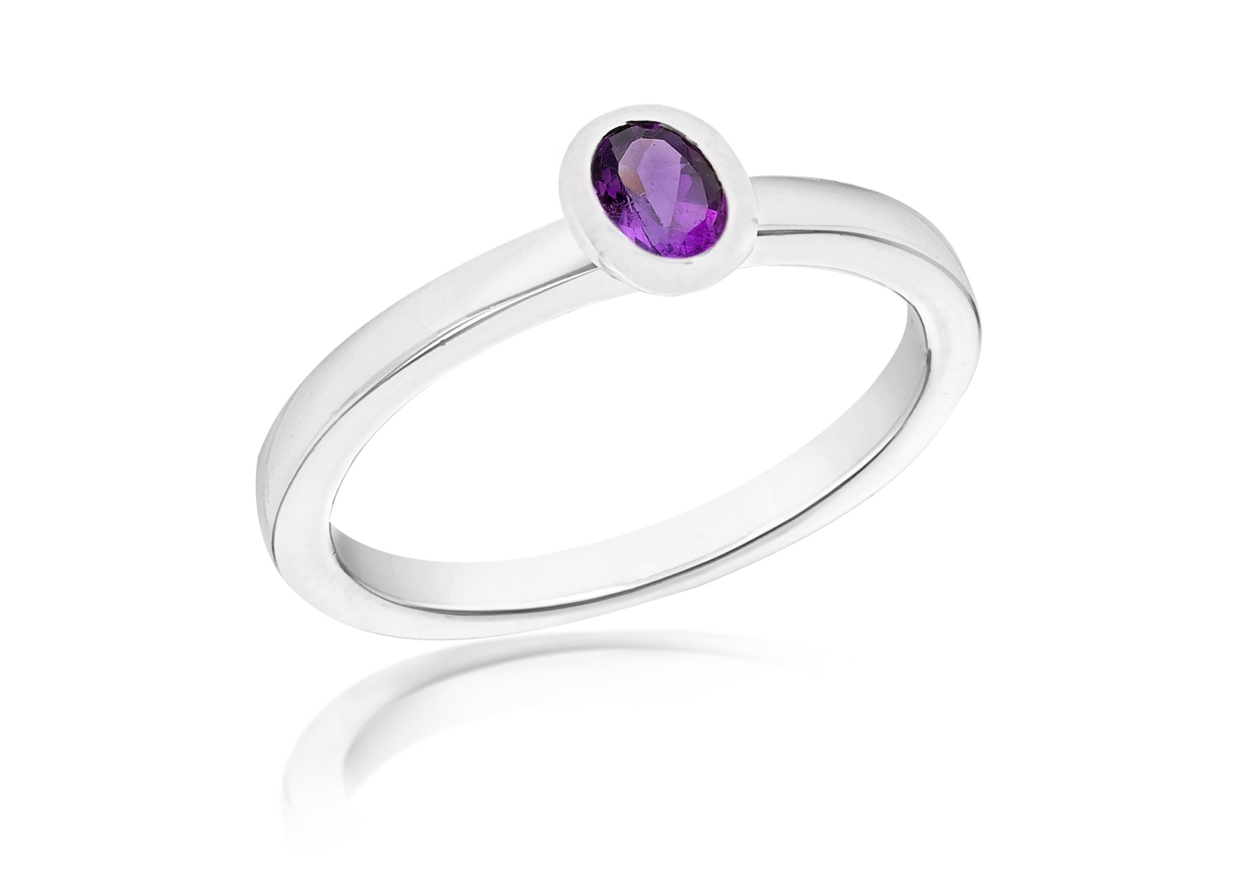 SILVER AMY Zirconia  OVAL S Ring