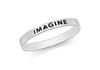 Sterling Silver 'Imagine' Message Band Ring