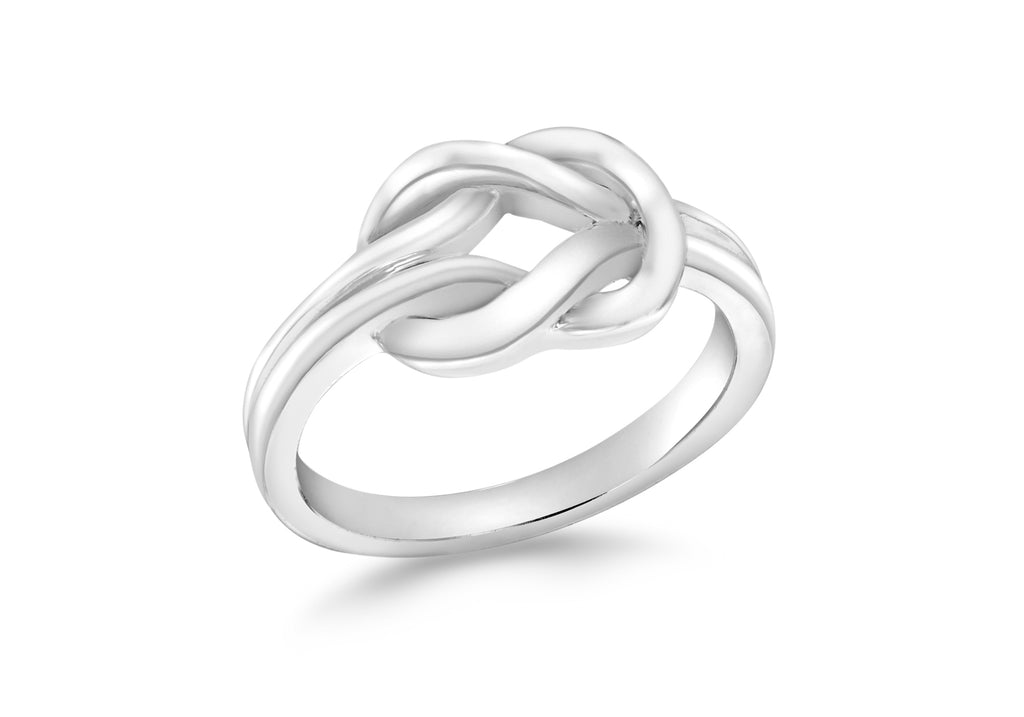 SILVER DOUBLE LOOP KNOT Ring