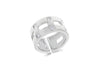 Sterling Silver 80 Zirconia Open Ring