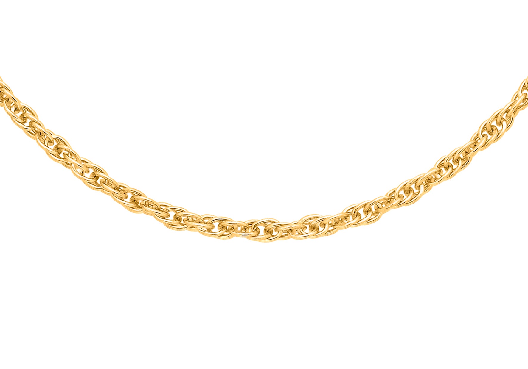 Sterling Silver Gold Plated Necklace  Chain