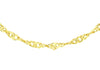 Sterling Silver Gold Plated Twist Curb Necklace  Chain