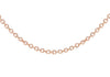 Sterling Silver Rose Gold Plated 1.3mm Trace Chain 46m/18"9