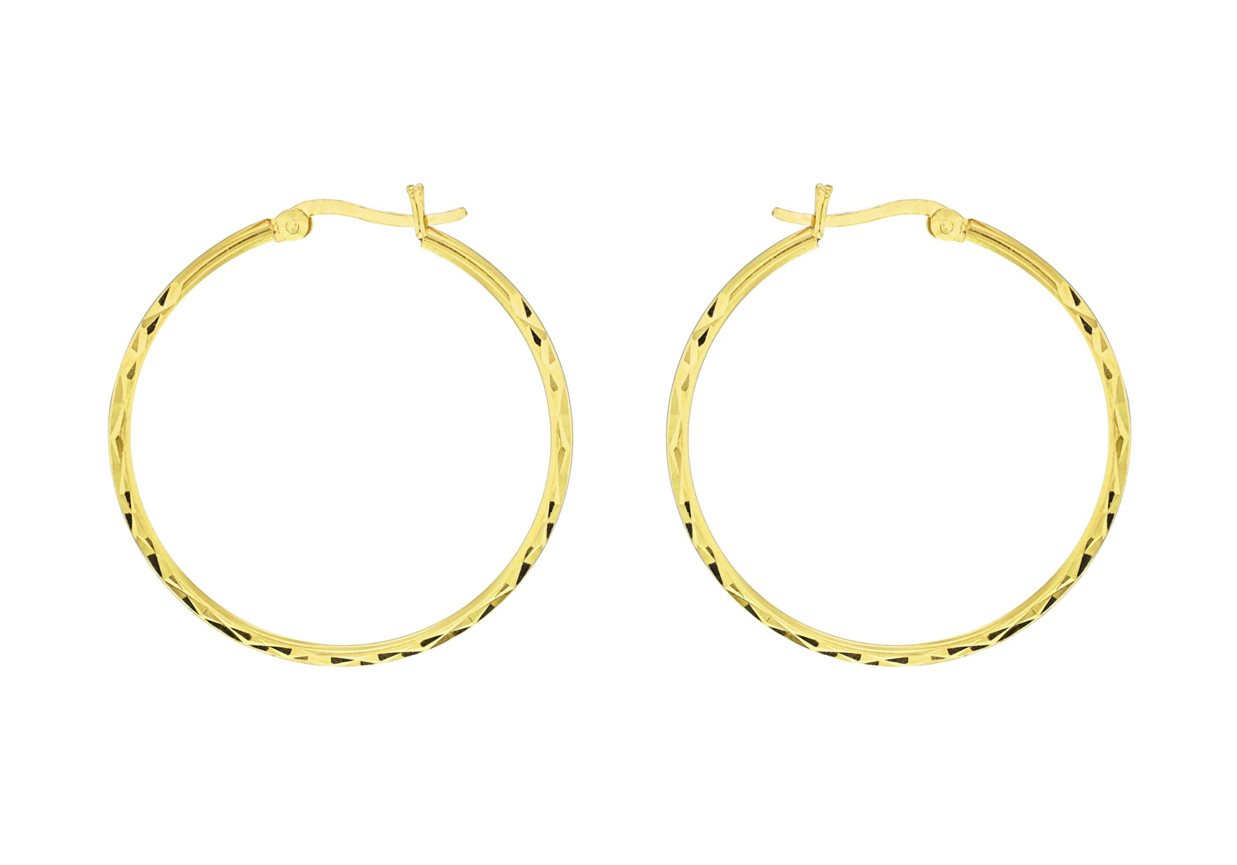 Sterling Silver Gold Plated Hoop Earrings