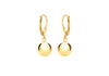 Sterling Silver Yellow Gold Plated Ball Drop Earrings