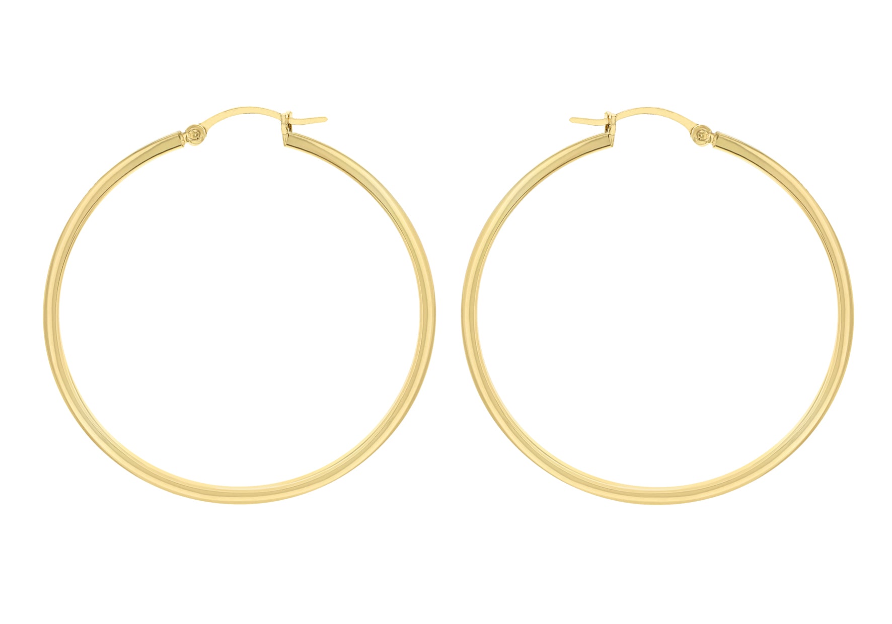 Sterling Silver Yellow Gold Plated Creole Earrings