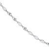 9ct White Gold 20 Twist Curb Chain