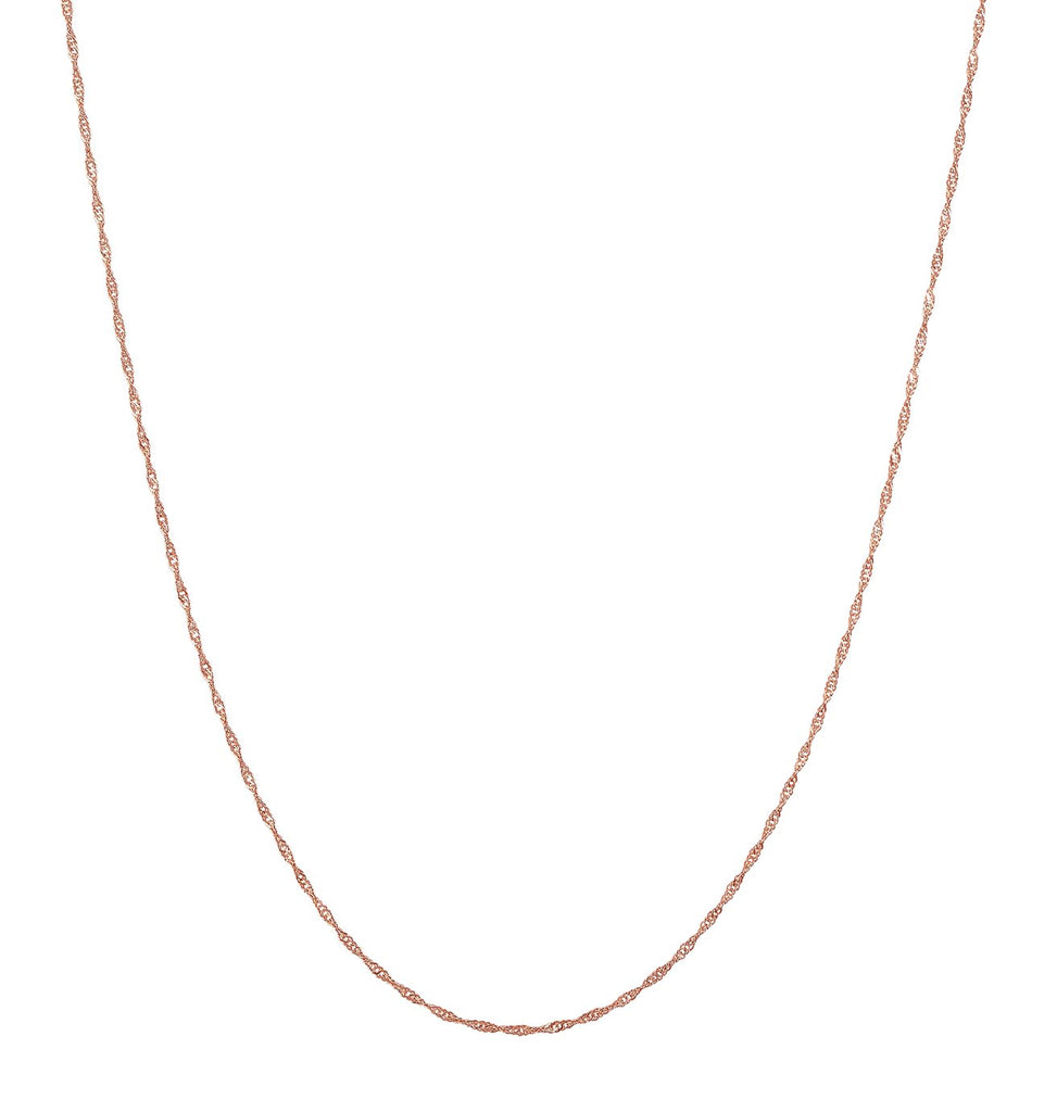 9ct Rose Gold Twist Curb Chain