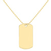 9ct Yellow Gold Dog Tag Ball Chain Necklace
