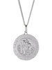 Sterling Silver Saint Christopher Round Pendant