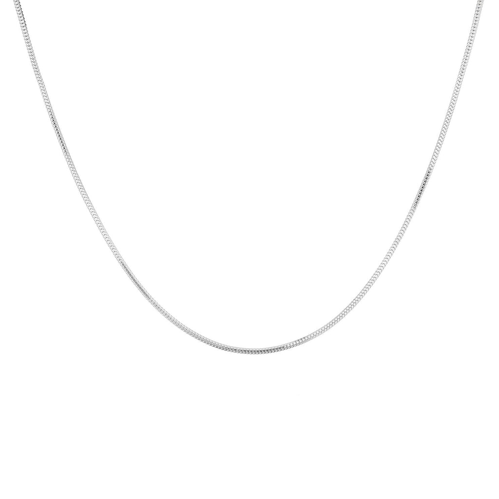 9ct White Gold 50 Round Slim Snake Chain