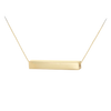 9ct Yellow Gold Horizontal Cuboid Adjustable Necklace