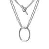 Link Necklace  Hand-Set With A Diamond Accent