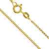 18ct Yellow Gold Slim Venetian Box Chain