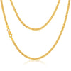 9ct Yellow Gold 100 Diamond Cut Flat Curb Chain