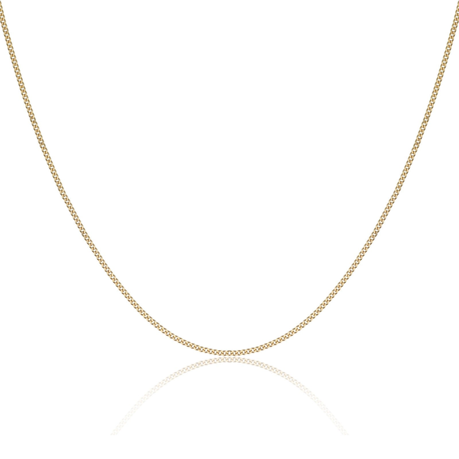 9ct Yellow Gold 35 Diamond Cut Curb Chain