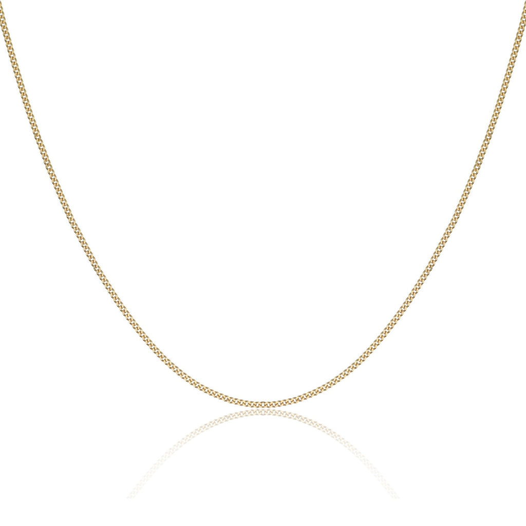 9ct Yellow Gold 25 Diamond Cut Curb Chain