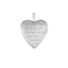 Sterling Silver Etched Footprints Heart Locket