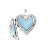 Sterling Silver Etched Footprints Heart Locket
