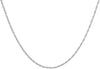 9ct White Gold 14 Prince of Wales Slim Necklace Chain