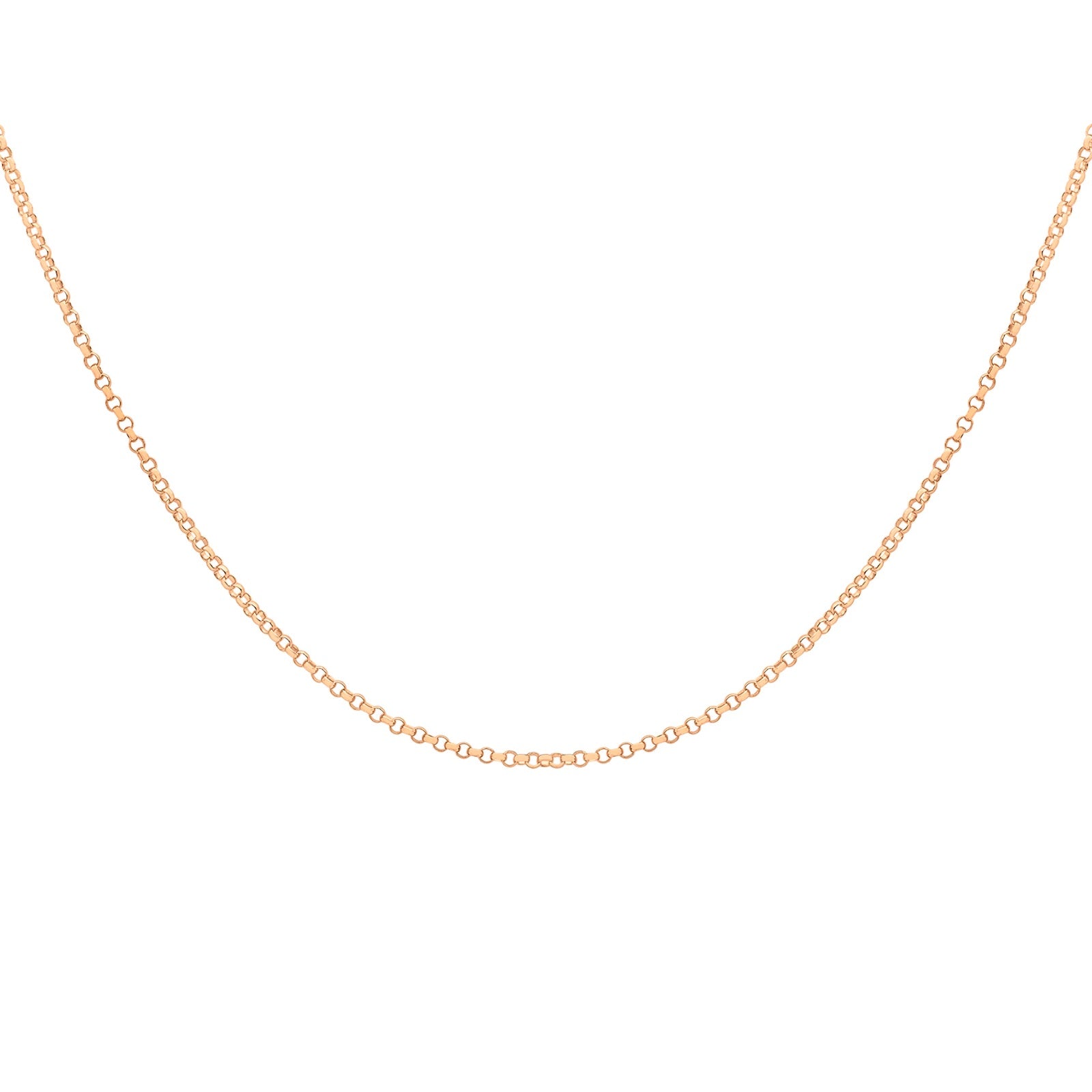 9ct Rose Gold Round Belcher Chain