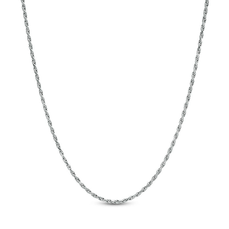 9ct White Gold 030 Rope Chain Necklace