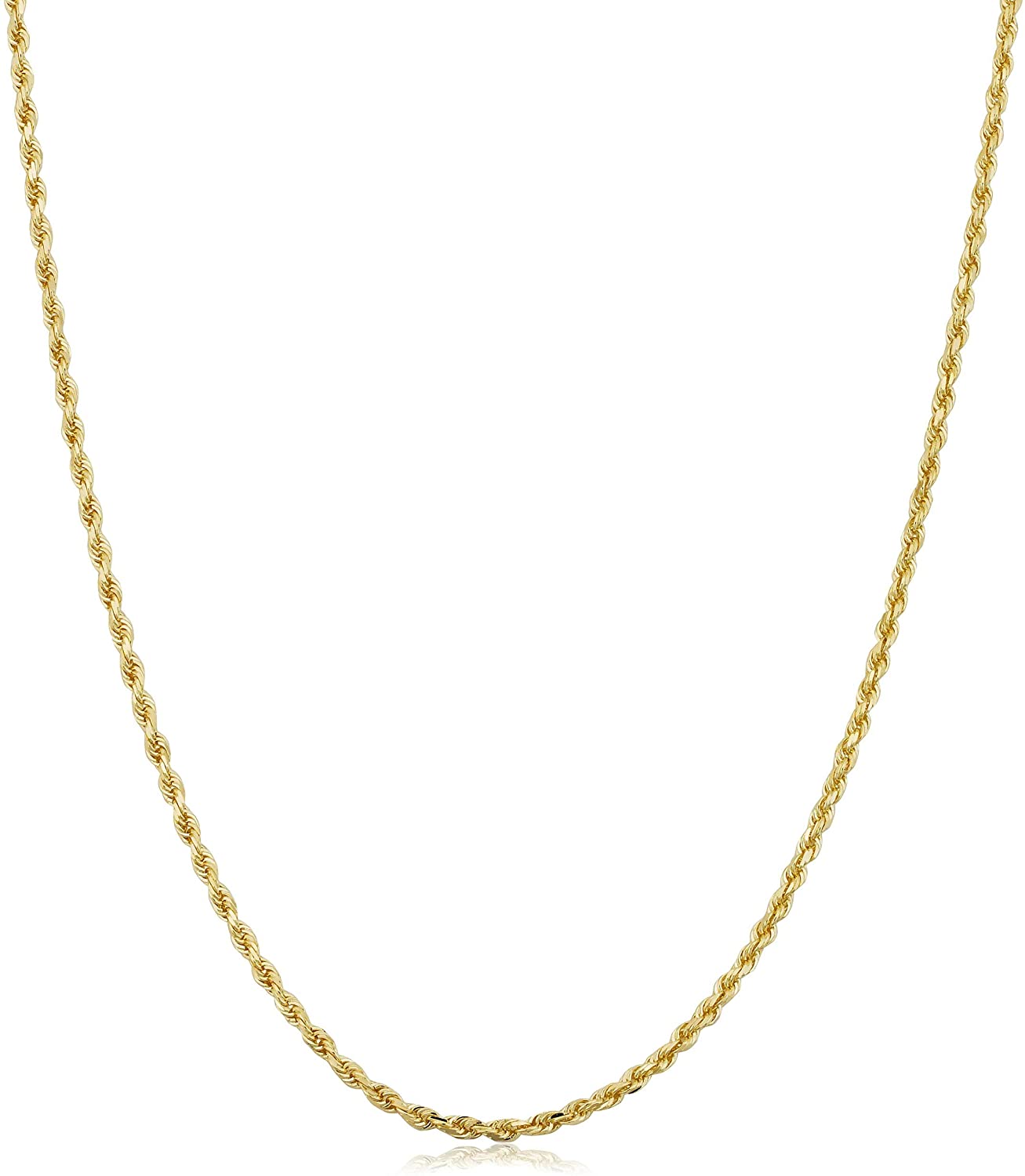 9ct Yellow Gold 30 Diamond Cut Rope Chain
