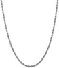 9ct White Gold 60 Diamond Cut Rope Chain