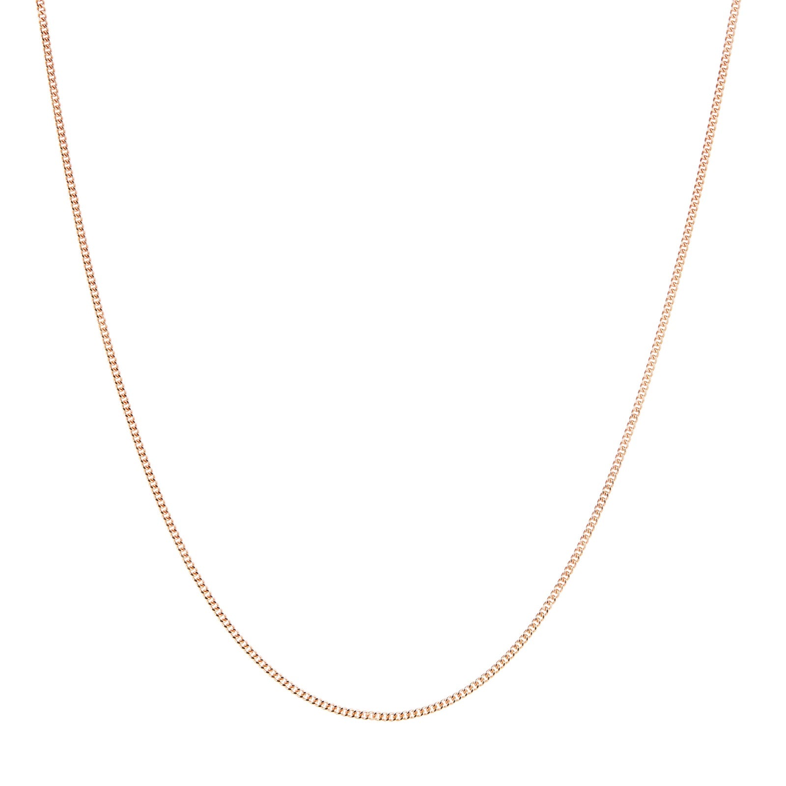 9ct Rose Gold 20 Diamond Cut Curb Chain