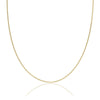 18ct Yellow Gold Diamond Cut Slim Curb Chain