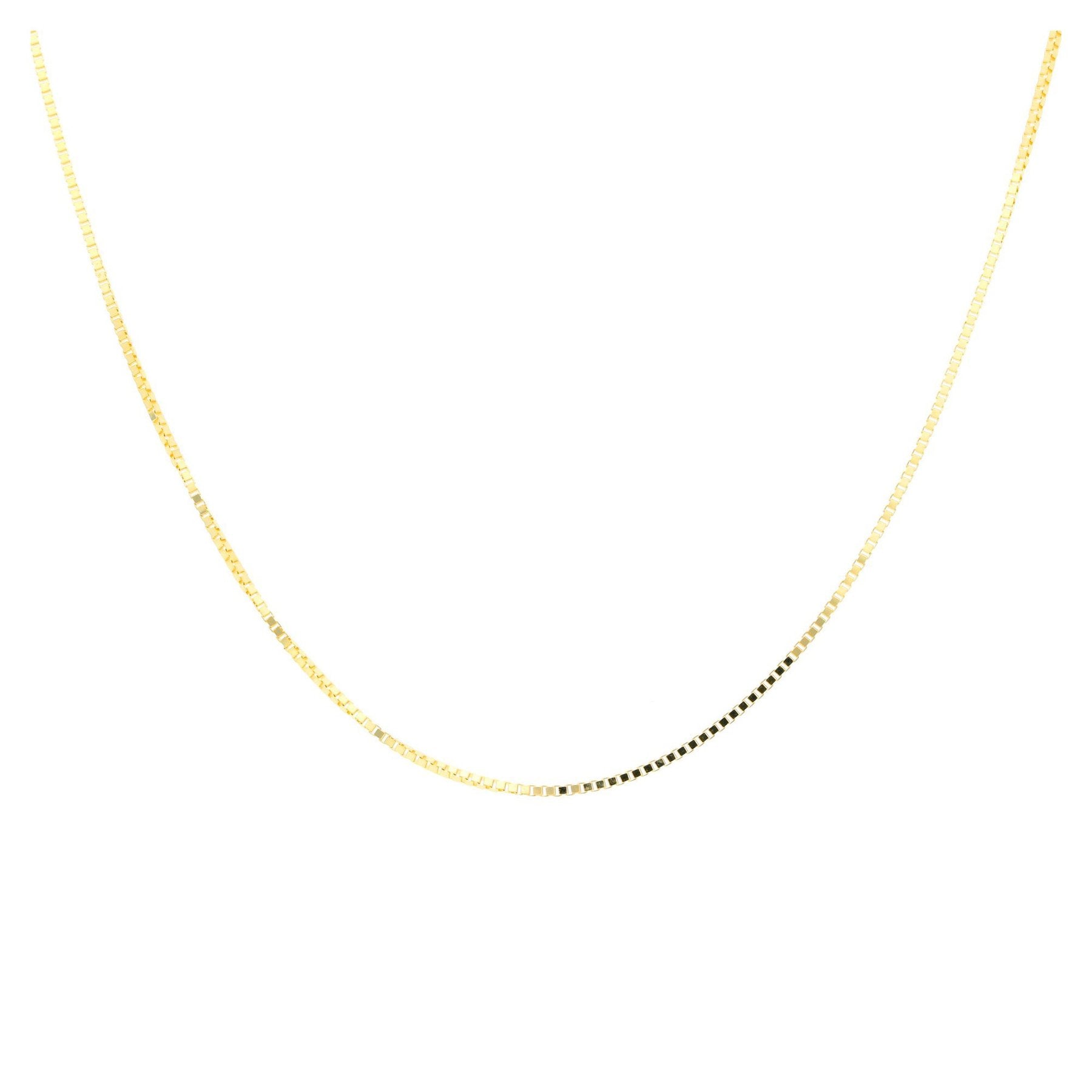 18ct Yellow Gold Slim Venetian Box Chain