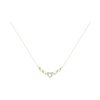 9ct Yellow Gold 0.10ct Diamond Weave Heart Necklet